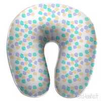 Travel Pillow A Mess of Colour Memory Foam U Neck Pillow for Lightweight Support in Airplane Car Train Bus - B07V4Y1BCG
